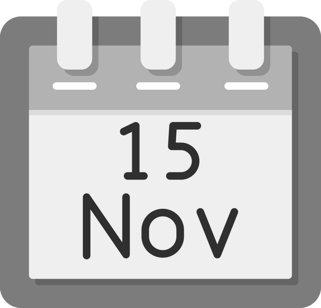 novembre 15 vettore icona
