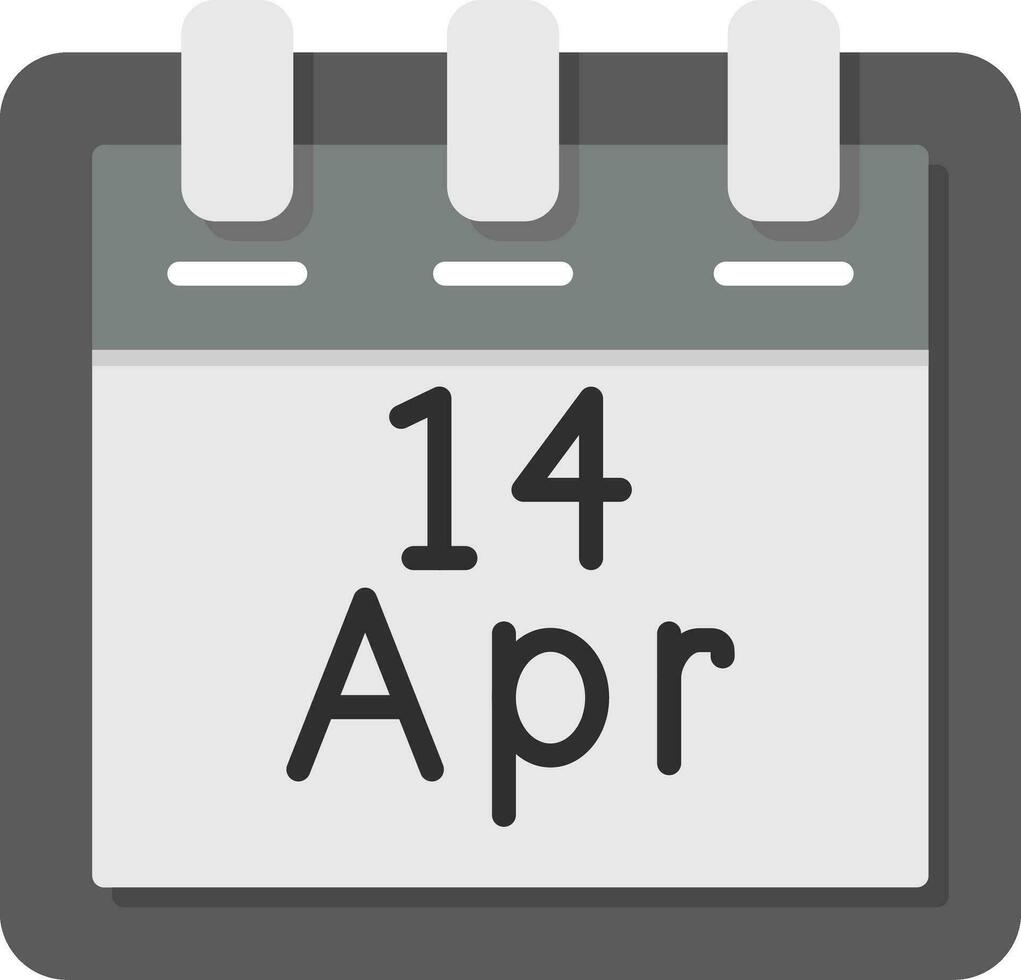 aprile 14 vettore icona