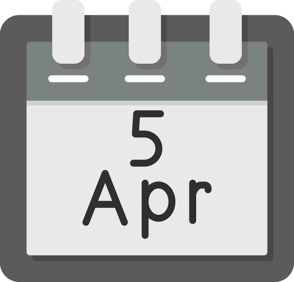 aprile 5 vettore icona