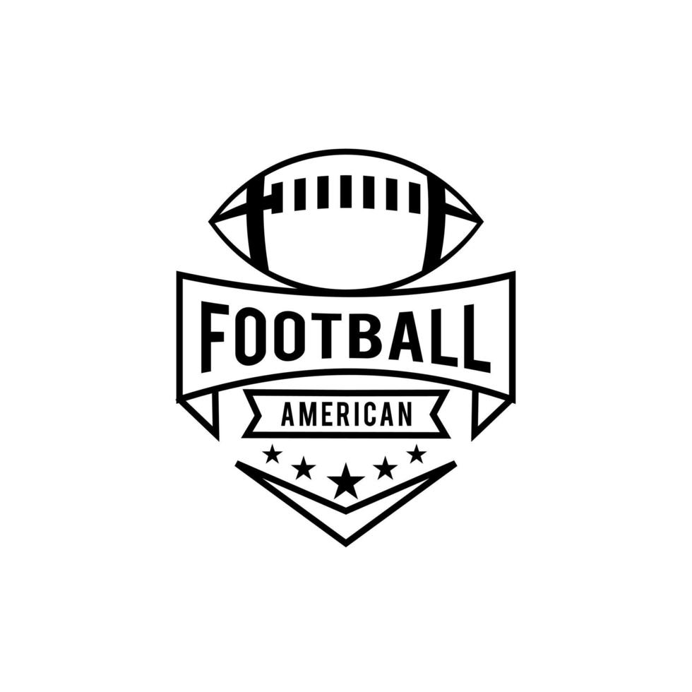 vettore di disegno dell'icona del logo della linea della squadra di football americano