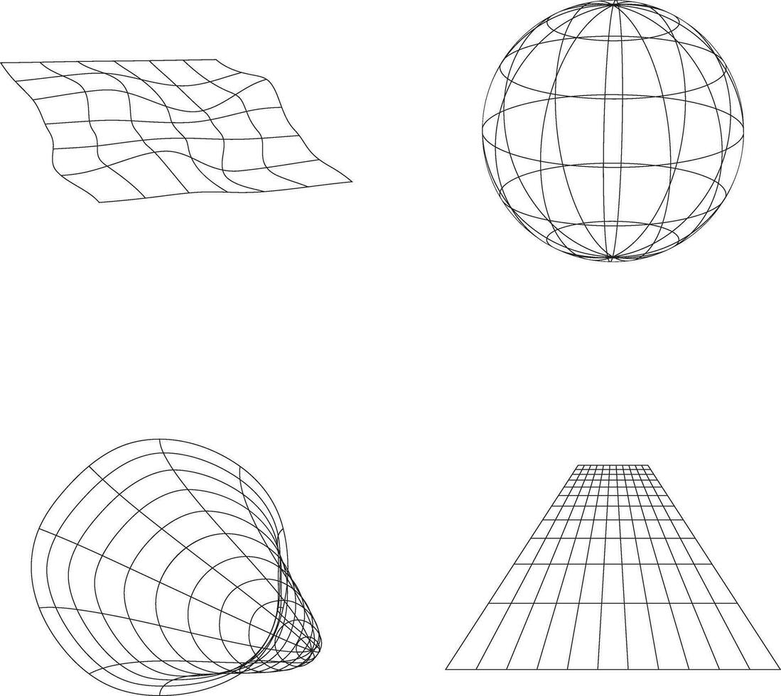 wireframe futuristico forma con astratto design. vettore illustrazione