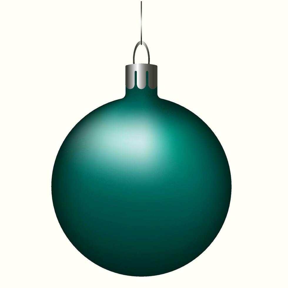 verde Natale albero palla isolato su bianca sfondo. vettore oggetto per Natale disegno, modello.