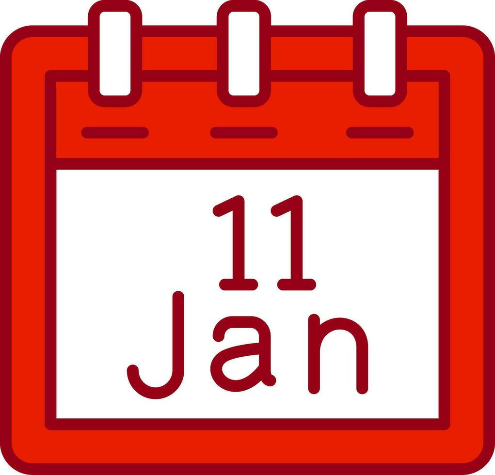 gennaio 11 vettore icona