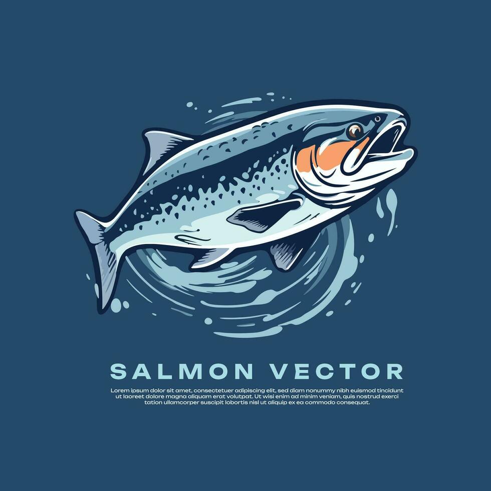 atlantico salmone logo vettore