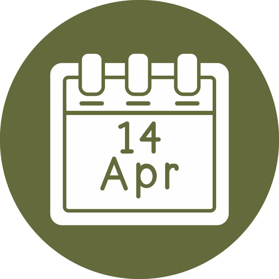 aprile 14 vettore icona