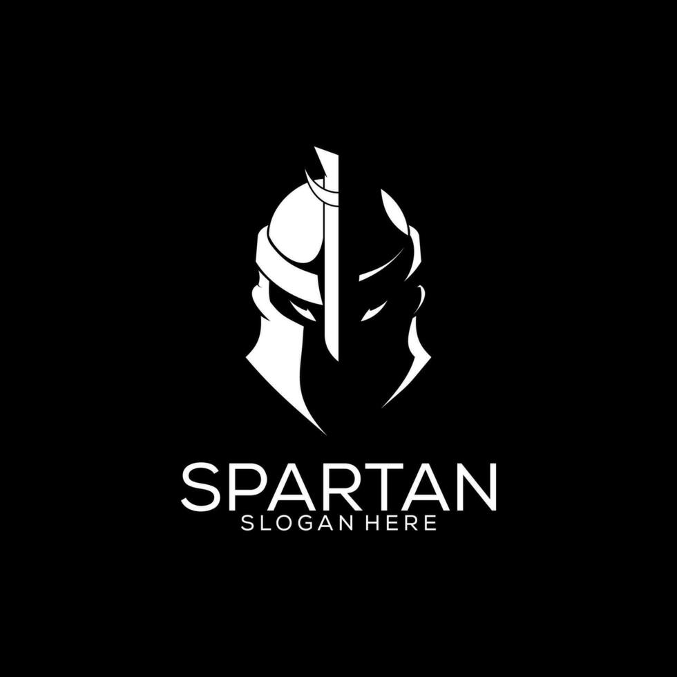 spartano logo vettore, spartano casco logo vettore illustrazione design modello