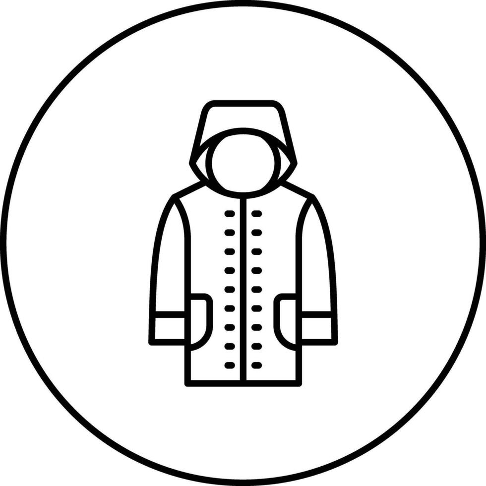 pioggia giacca vettore icona