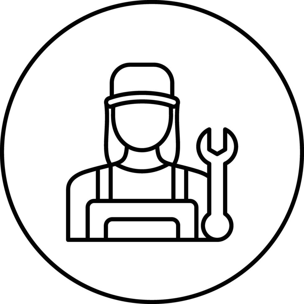 femmina idraulico vettore icona