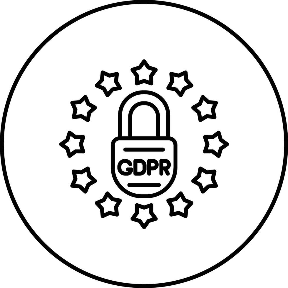 GDPR causa vettore icona