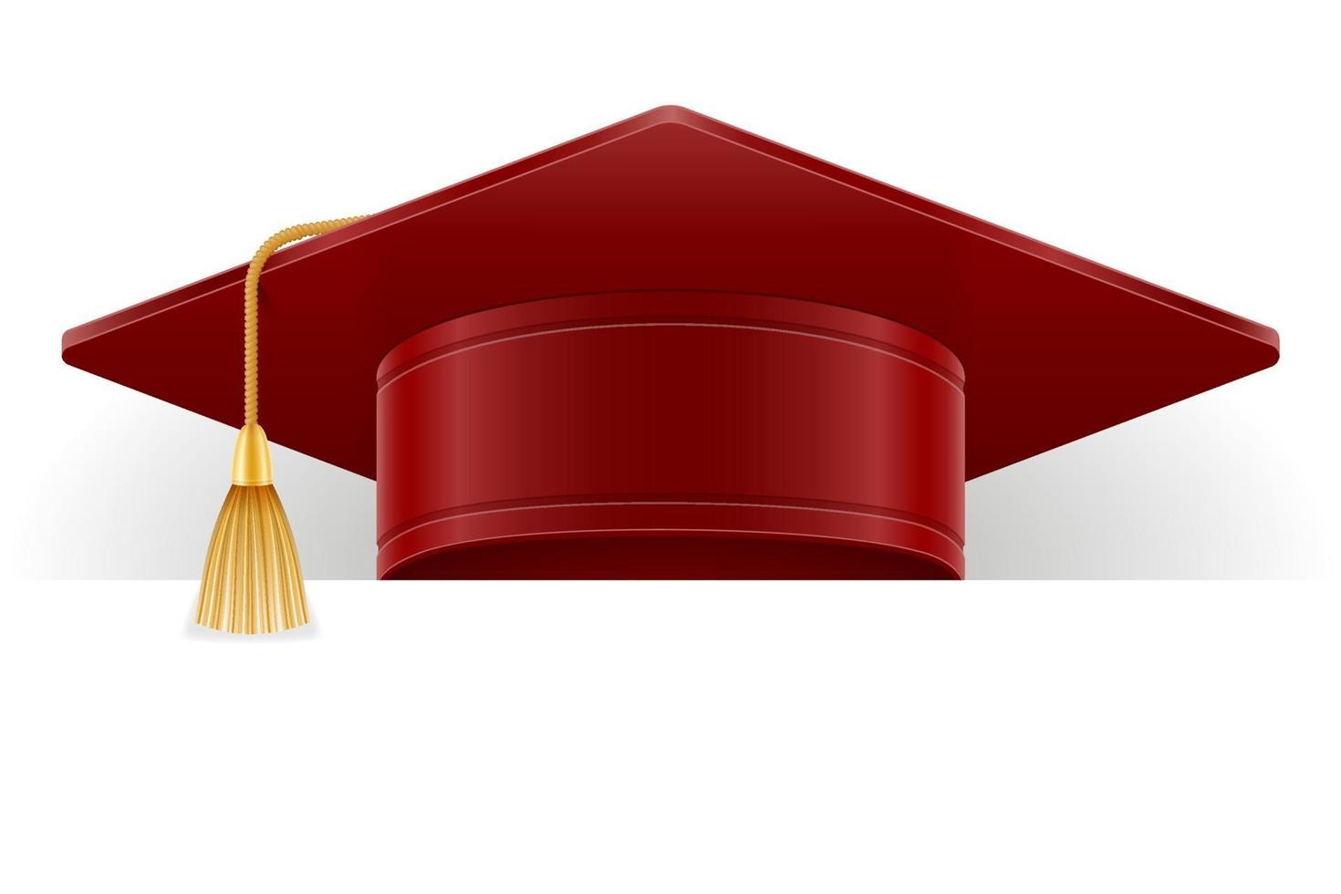 illustrazione di vettore del cappello laureato dell'università e dell'accademia