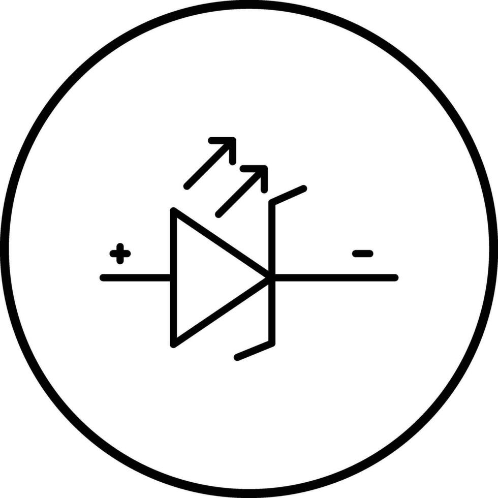 icona vettore diodo a emissione di luce