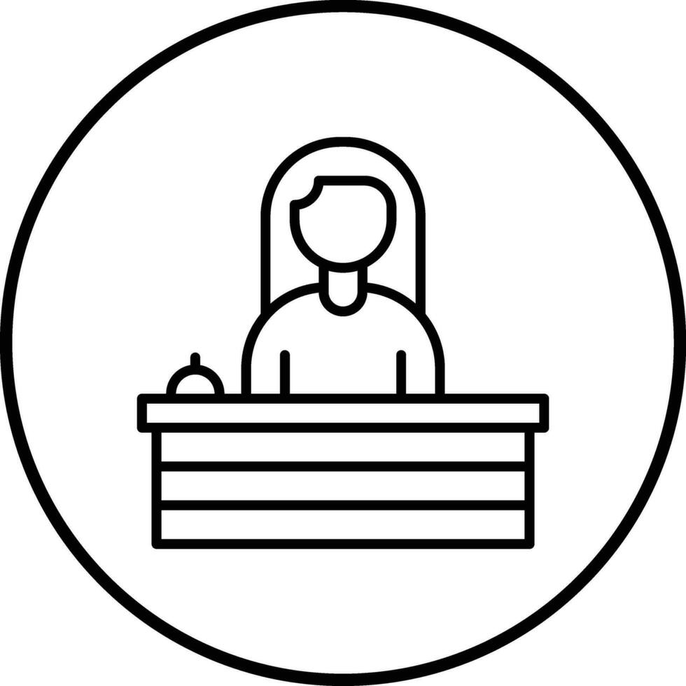 icona vettoriale receptionist