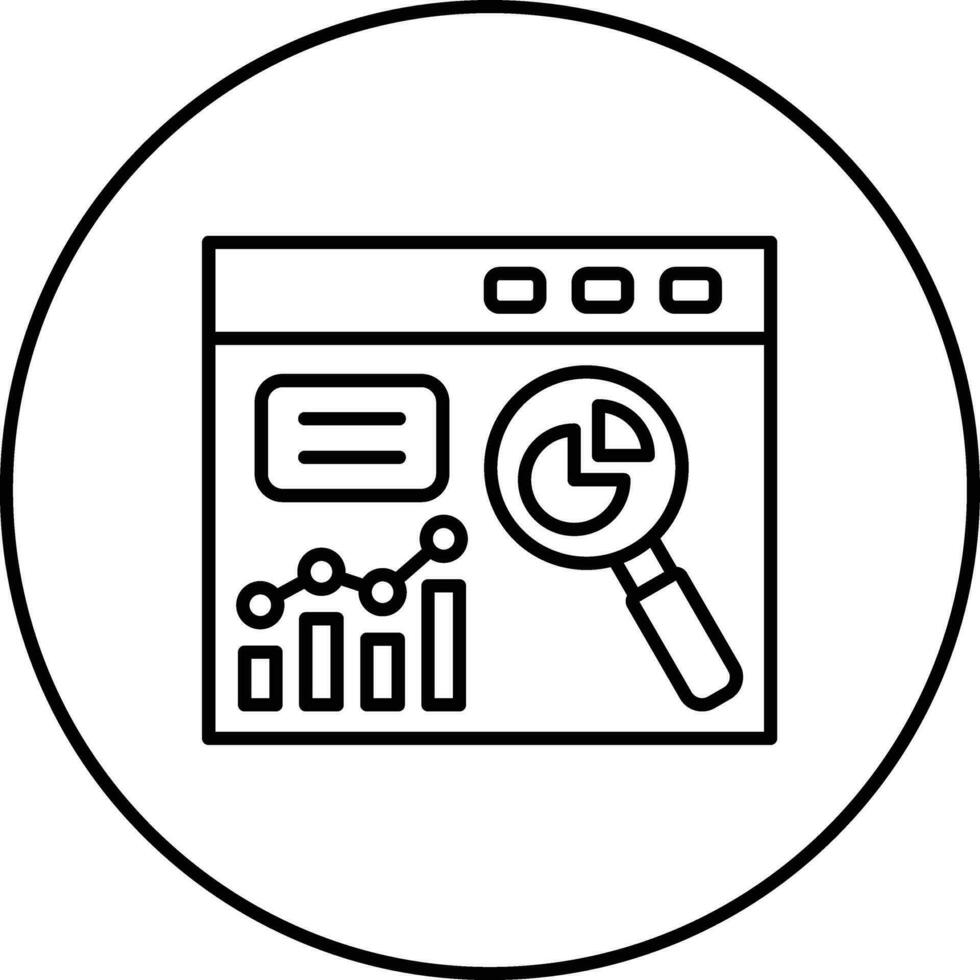 ricerca statistica vettore icona