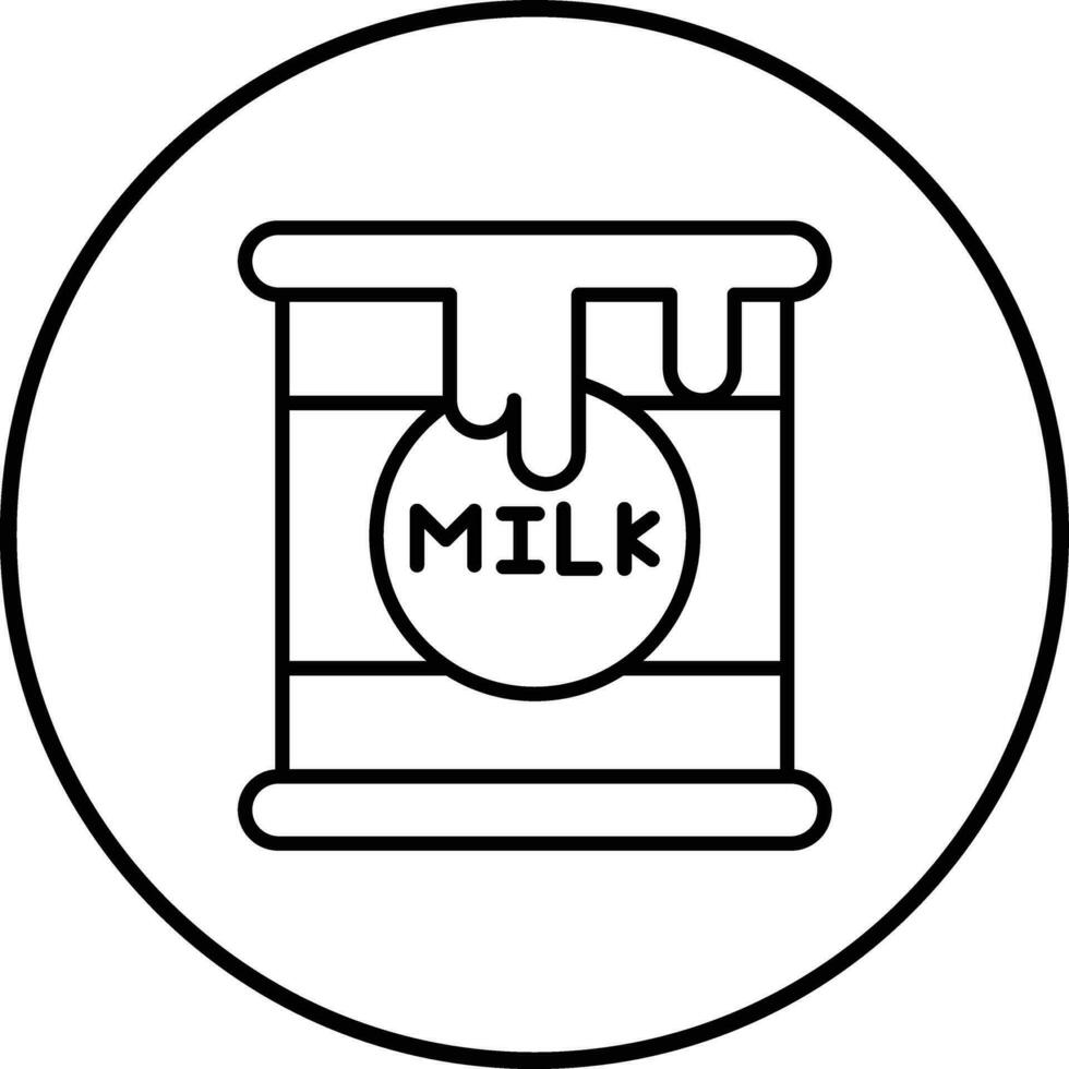 condensato latte vettore icona