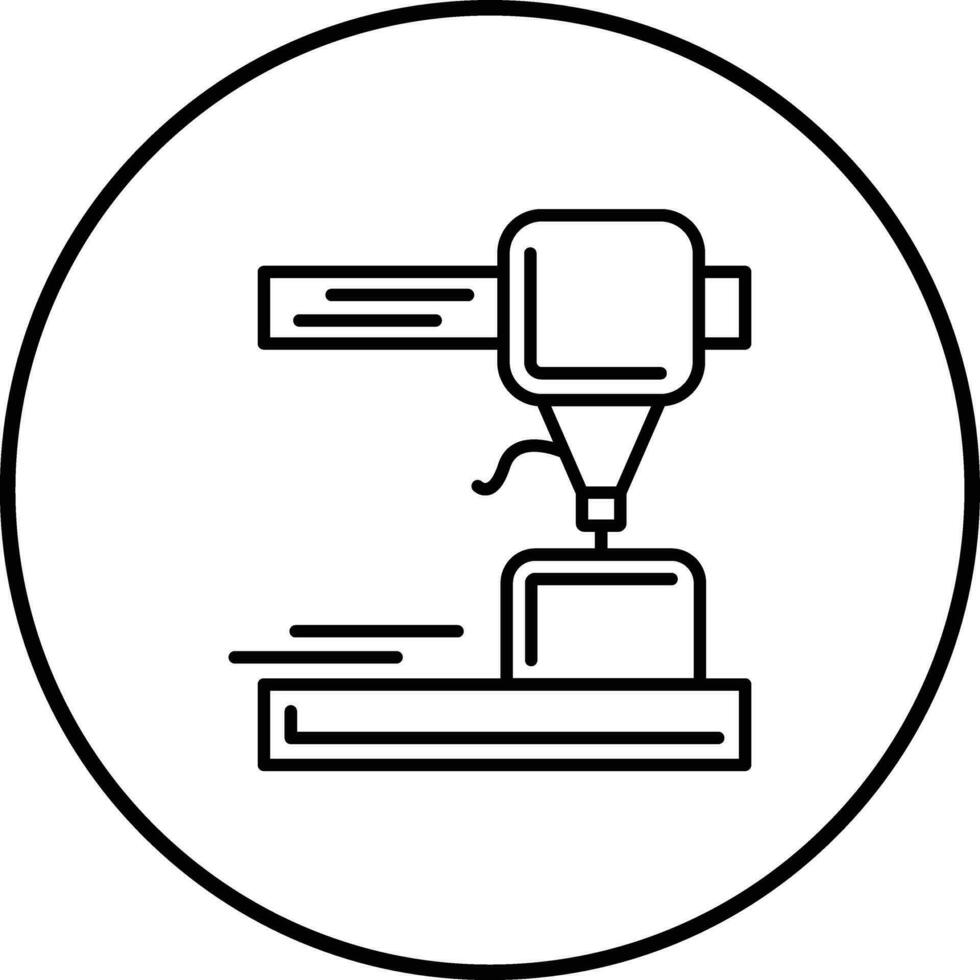 Icona del vettore della stampante 3D