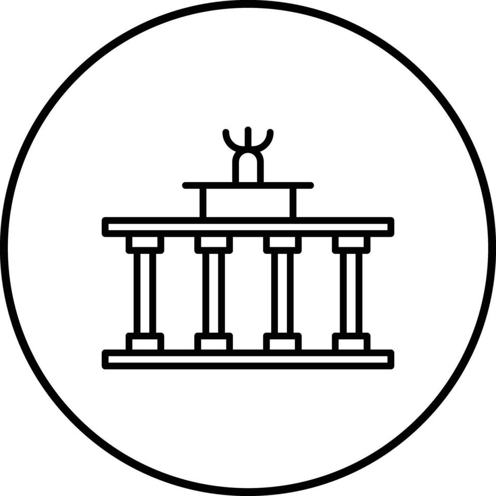 Brandeburgo cancello vettore icona