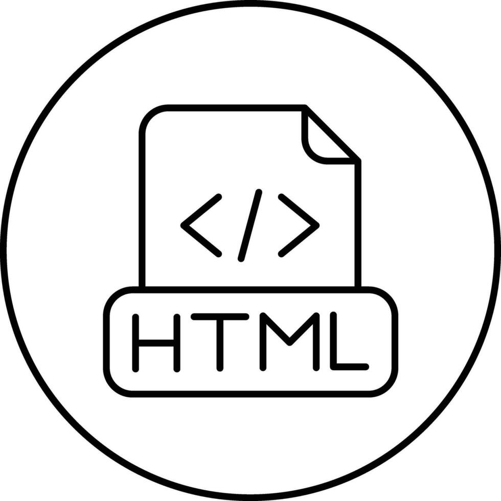 html file vettore icona