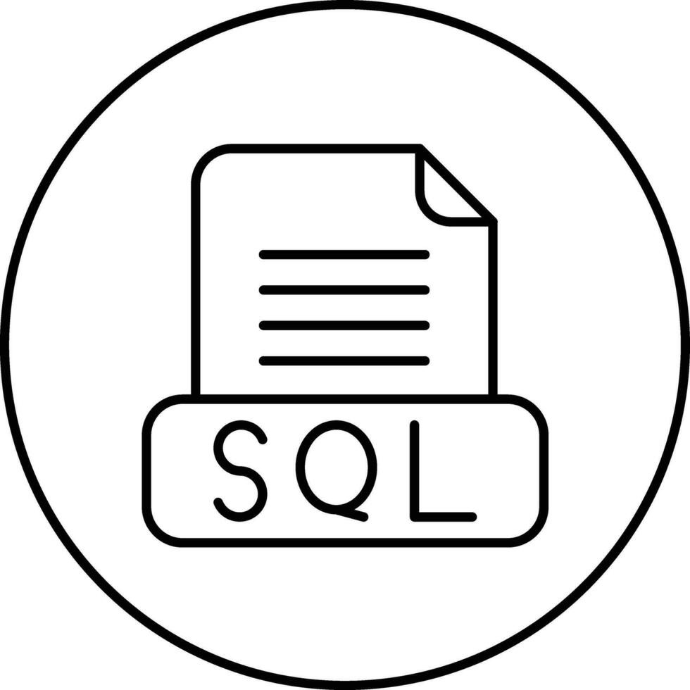 sql file vettore icona