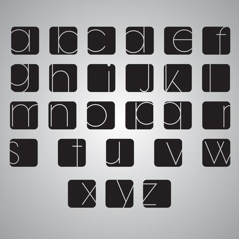 Set elegante alfabeto vettoriale