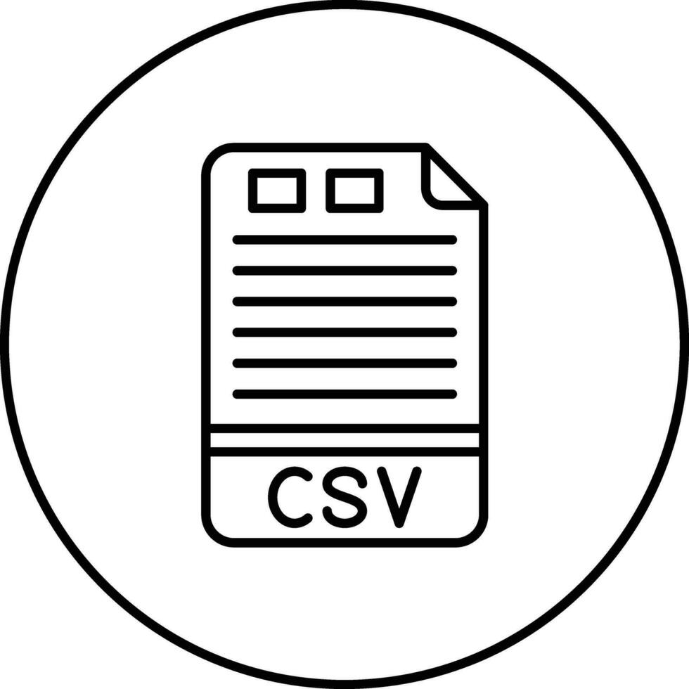 csv vettore icona