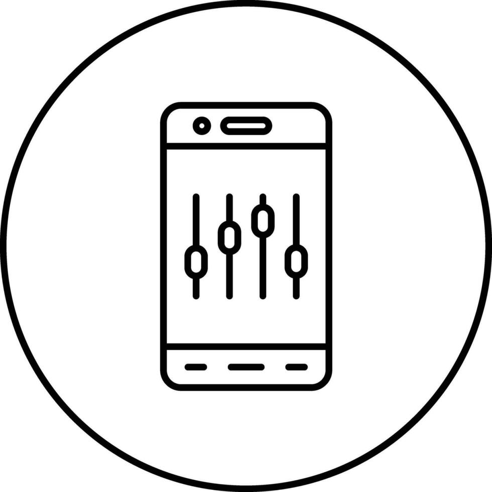 mobile controlli vettore icona