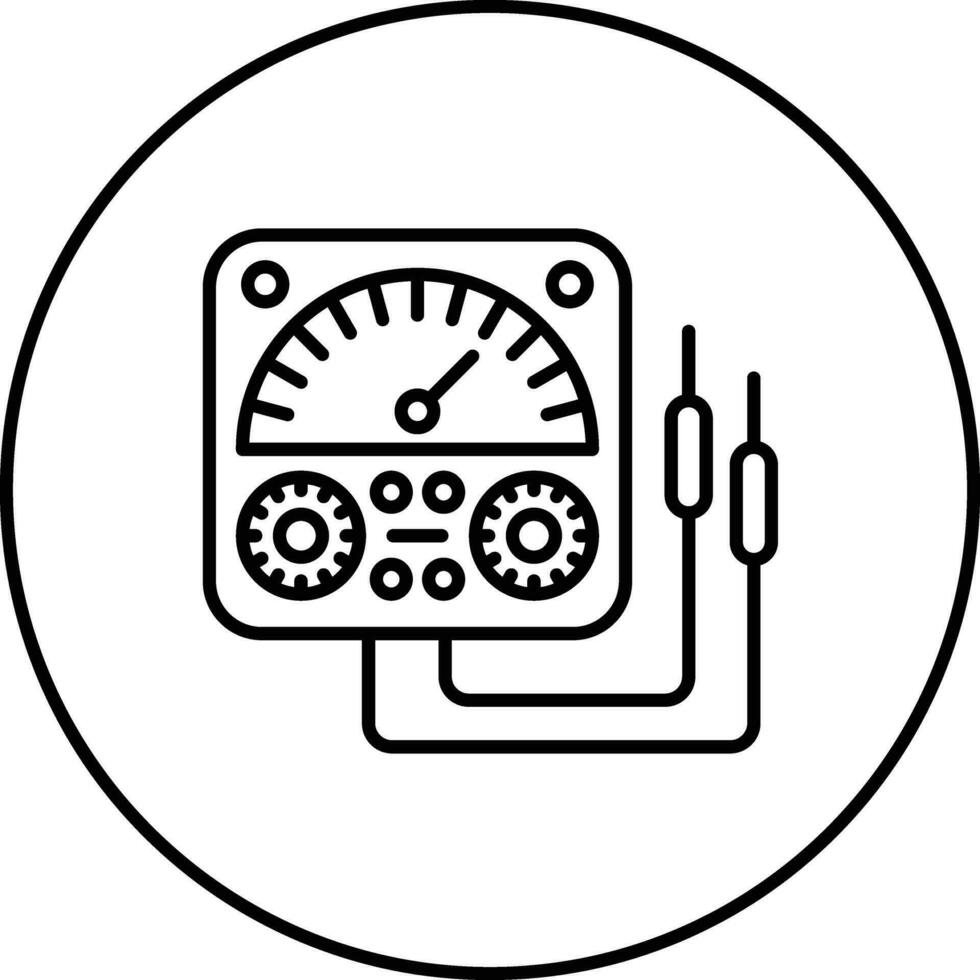 voltmetro vettore icona