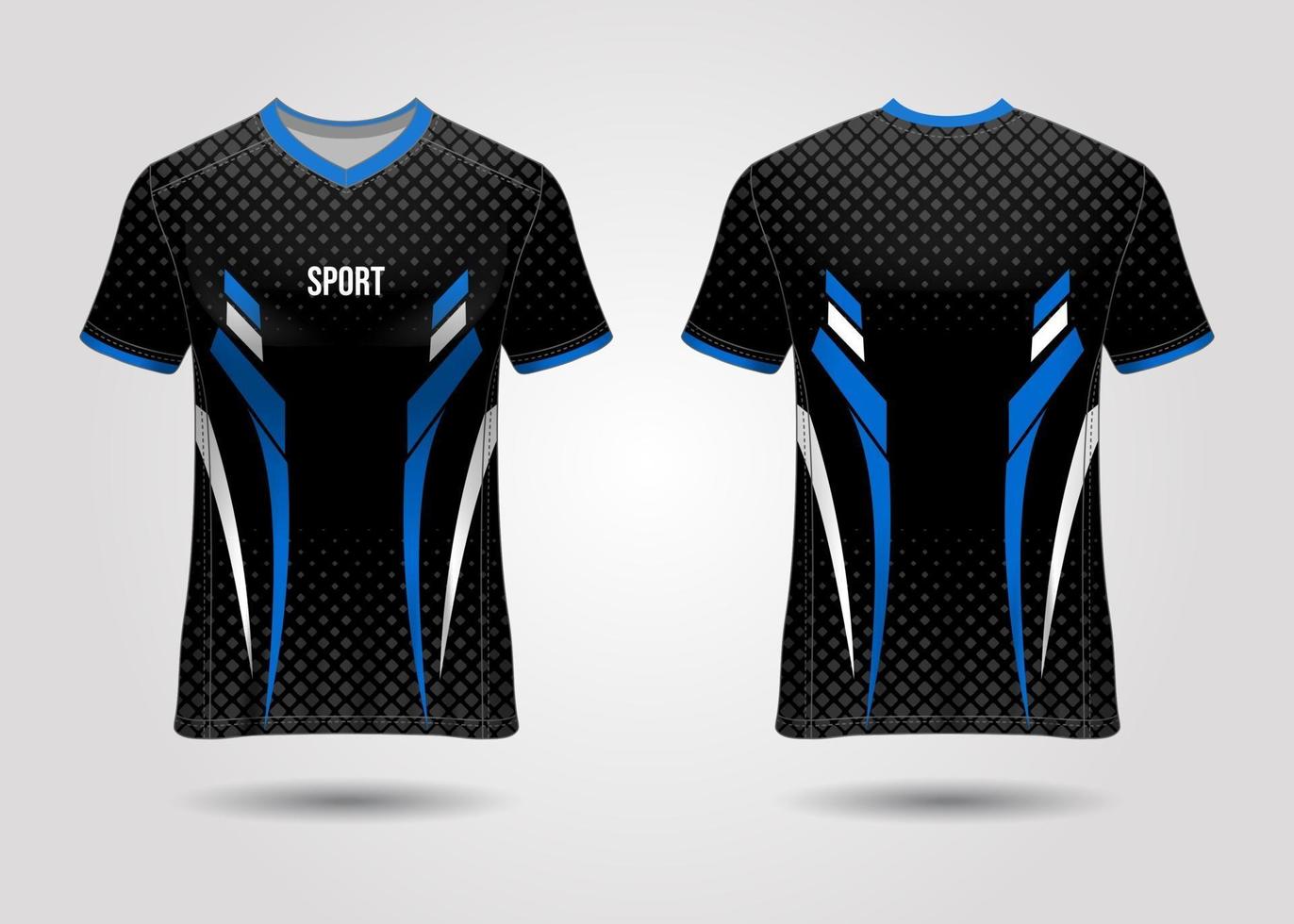 t-shirt design sportivo. maglia da corsa. vista anteriore e posteriore uniforme. vettore