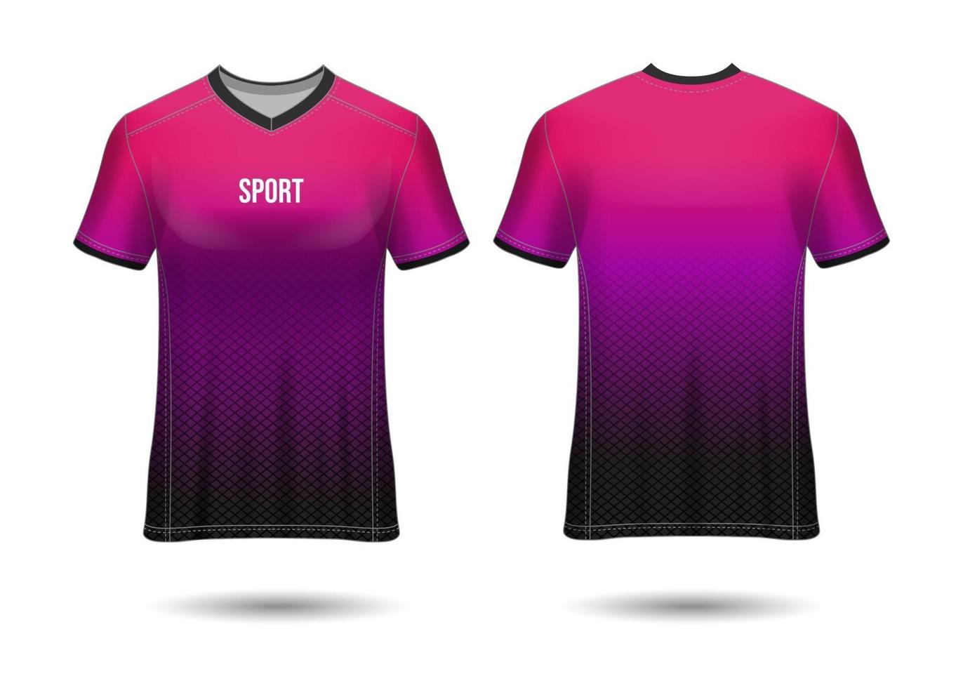 t-shirt design sportivo. maglia da corsa. vista anteriore e posteriore uniforme. vettore