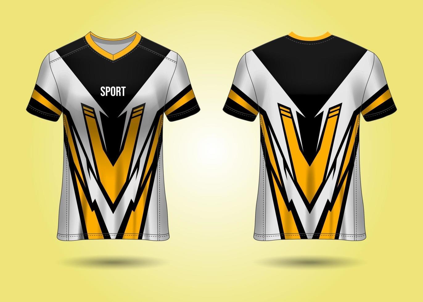 t-shirt design sportivo. maglia da corsa. vista anteriore e posteriore uniforme. vettore