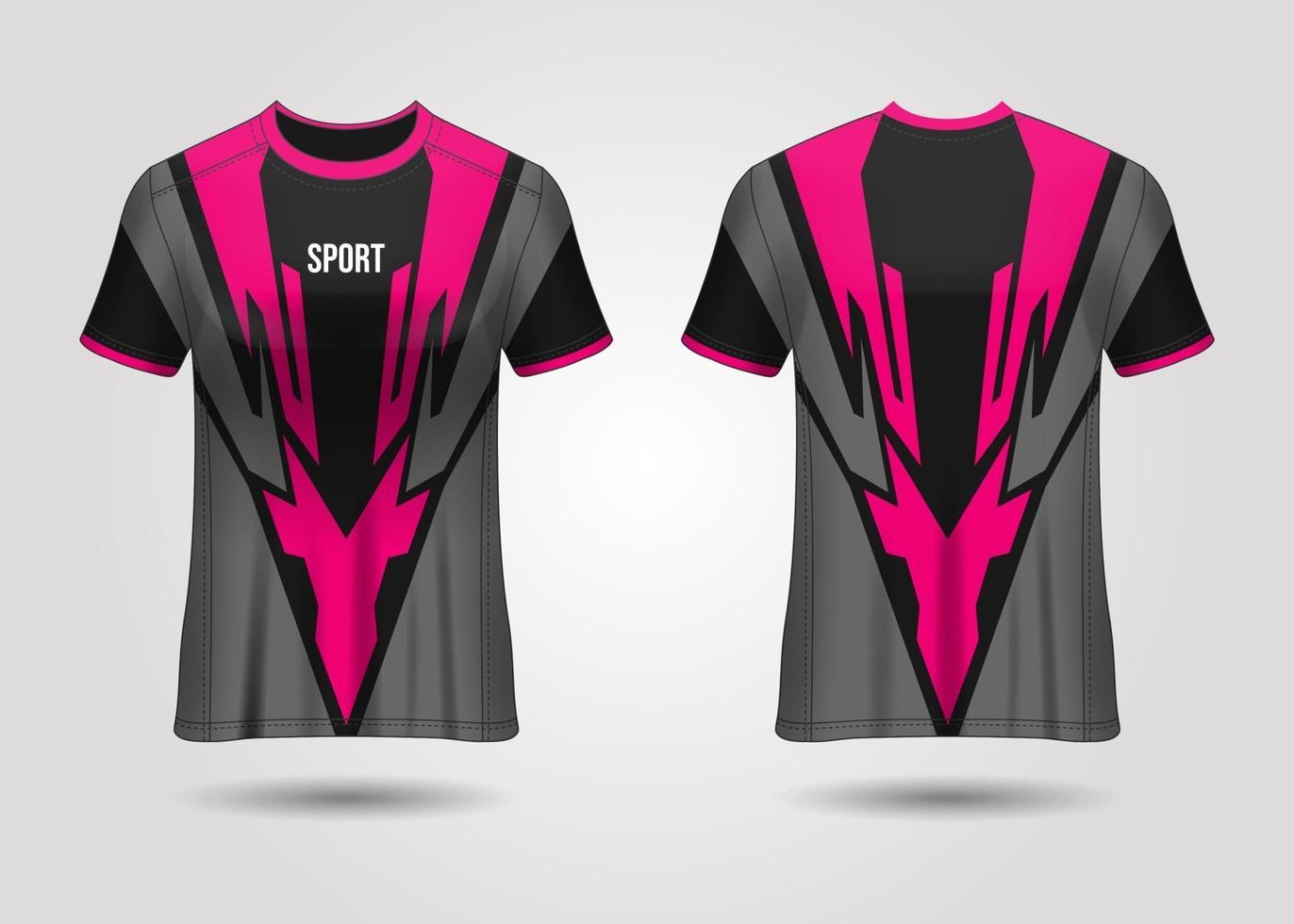 t-shirt design sportivo. maglia da corsa. vista anteriore e posteriore uniforme. vettore