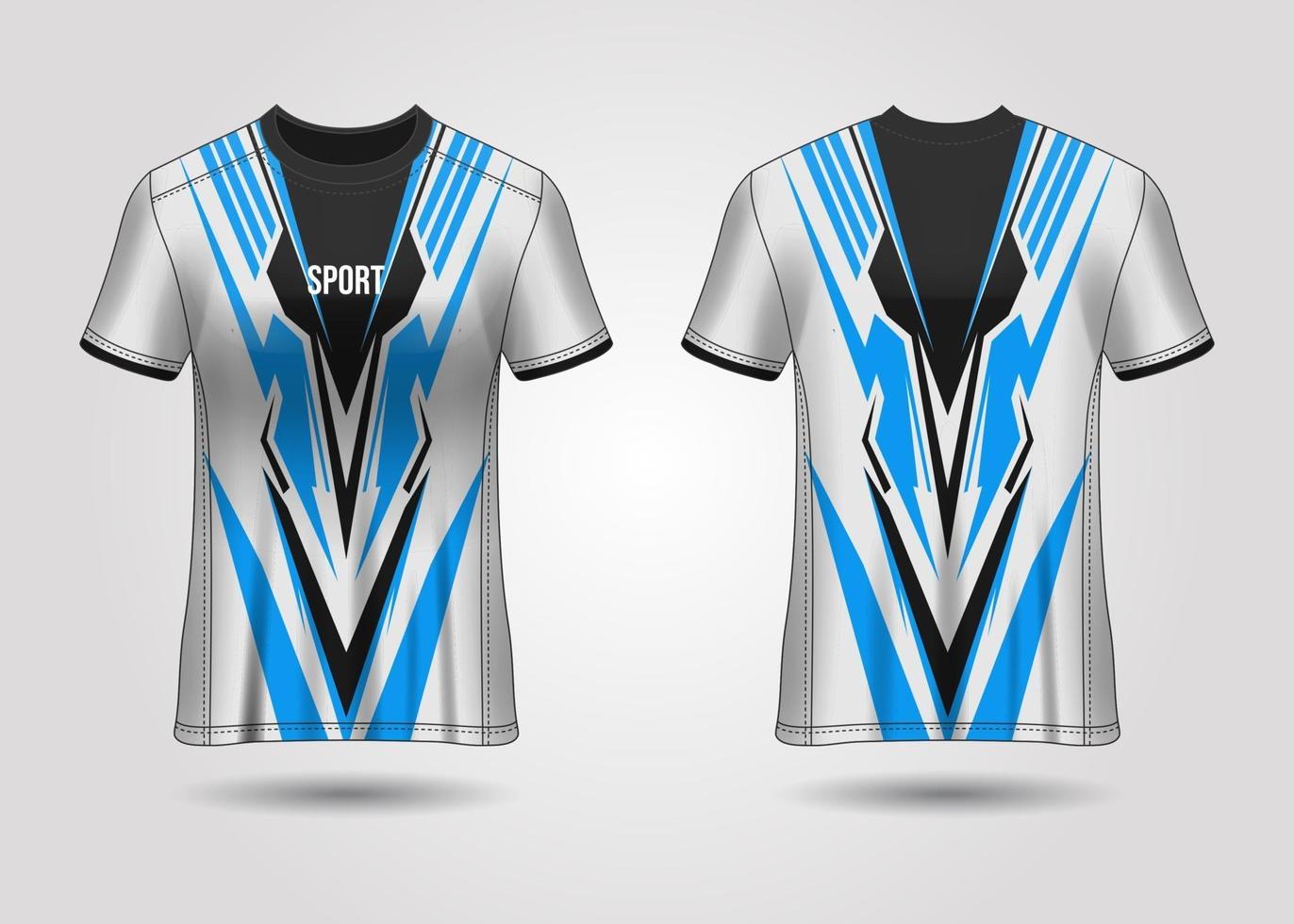 t-shirt design sportivo. maglia da corsa. vista anteriore e posteriore uniforme. vettore