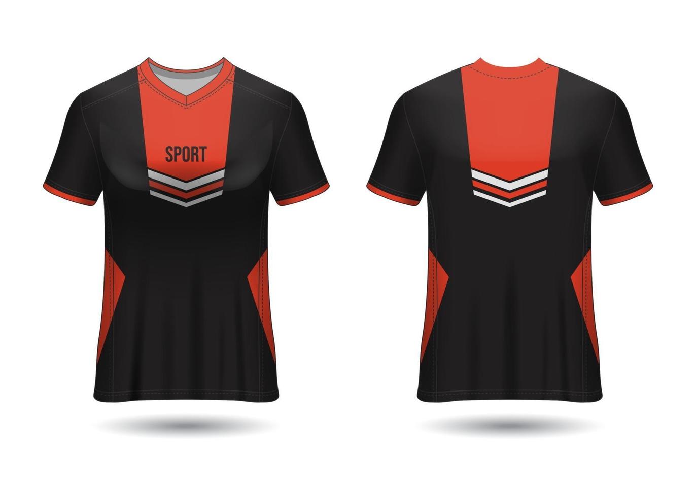 t-shirt design sportivo. maglia da corsa. vista anteriore e posteriore uniforme. vettore