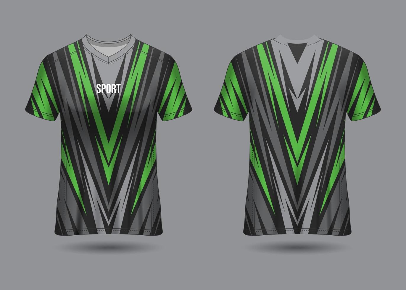 t-shirt design sportivo. maglia da corsa. vista anteriore e posteriore uniforme. vettore