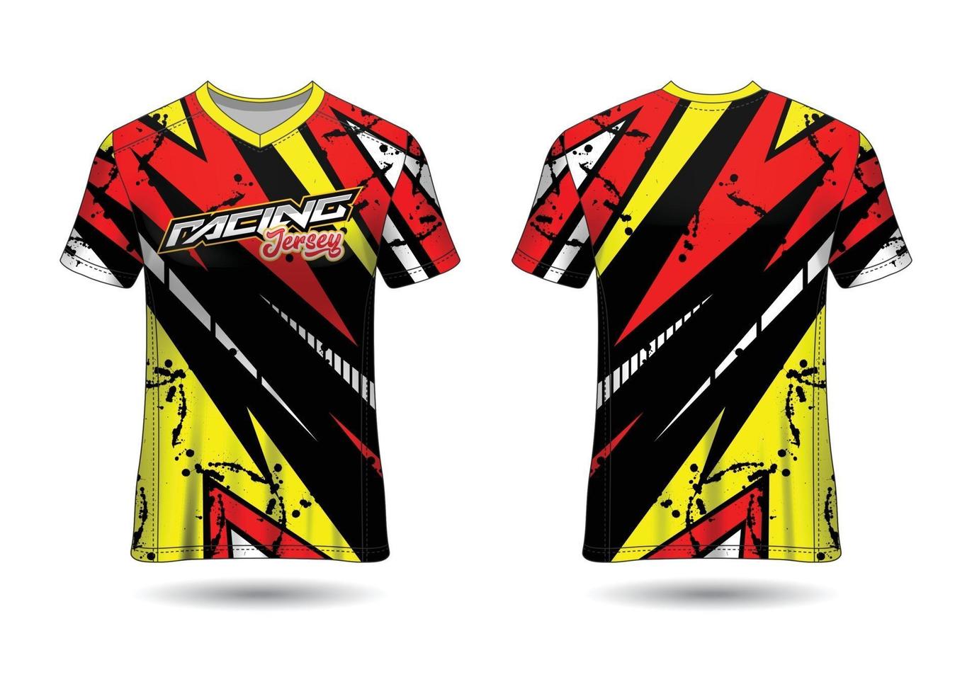 t-shirt design sportivo. maglia da corsa. vista anteriore e posteriore uniforme. vettore