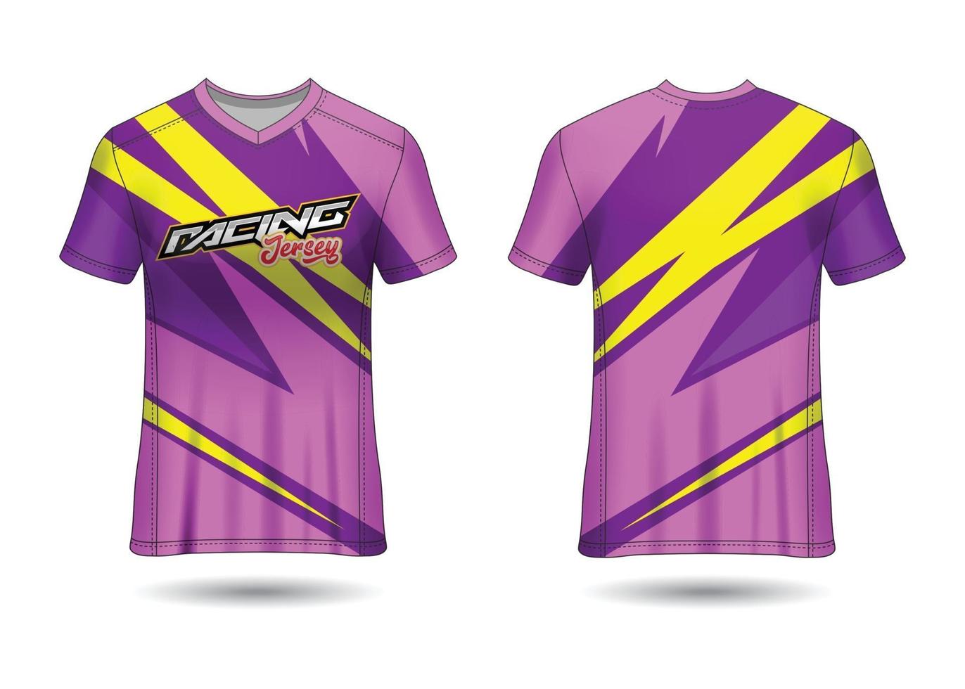 t-shirt design sportivo. maglia da corsa. vista anteriore e posteriore uniforme. vettore