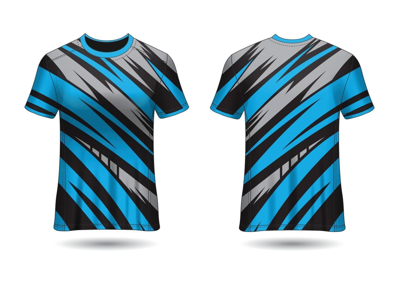 t-shirt design sportivo. maglia da corsa. vista anteriore e posteriore uniforme. vettore