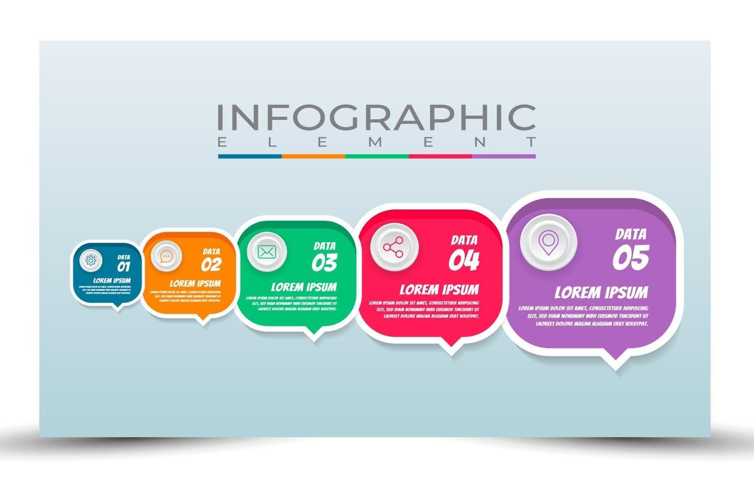 illustrazione vettoriale processo di progettazione elementi infografici