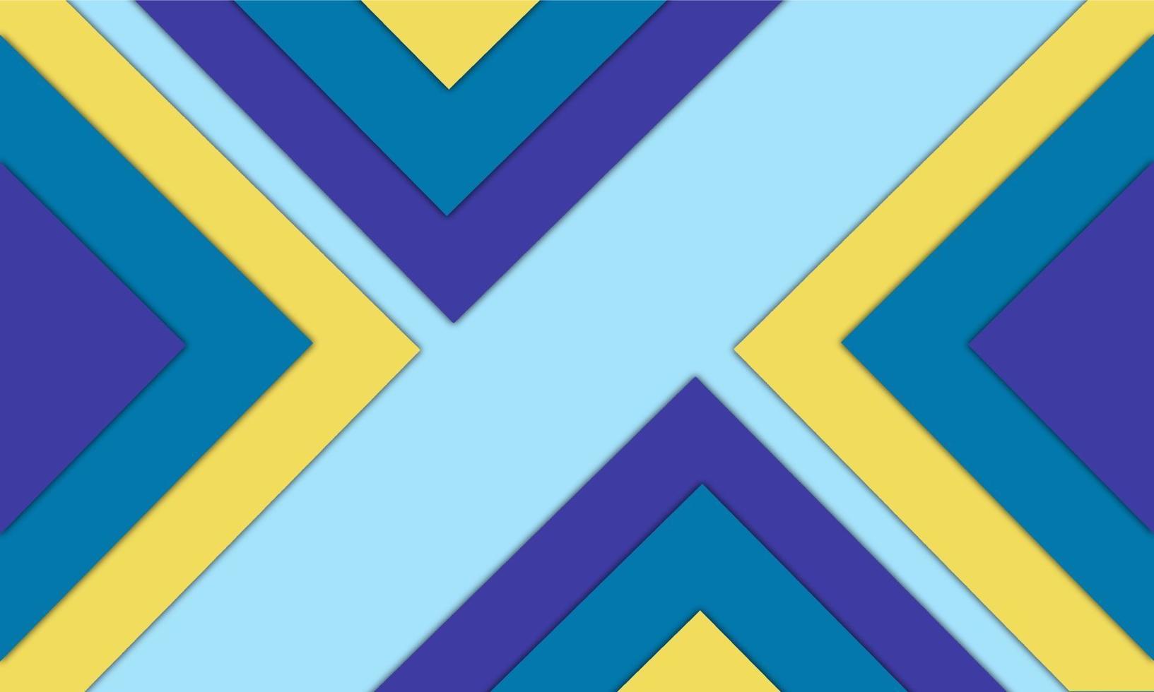 diverse forme e colori di triangoli con sfondo blu morbido vettore