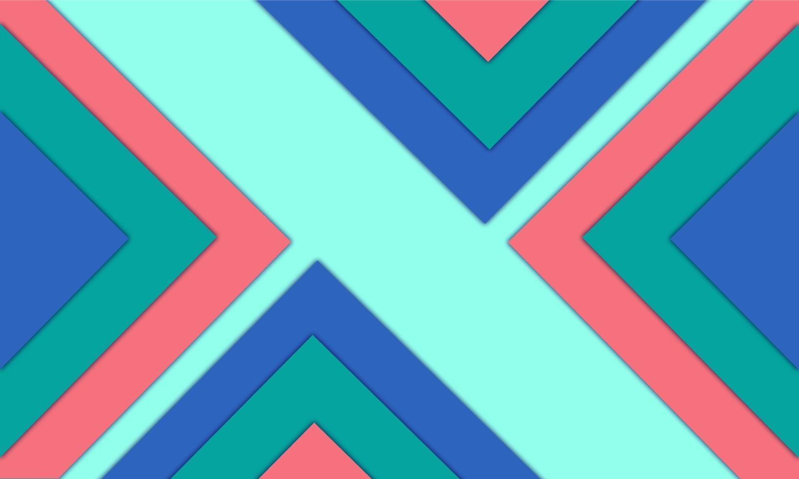 diverse forme e colori di triangoli con sfondo blu morbido vettore