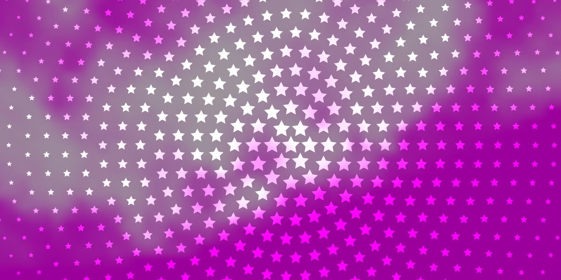 layout vettoriale viola chiaro, rosa con stelle luminose.