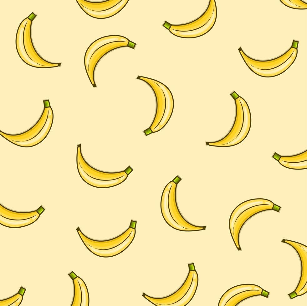 modello giallo senza giunte di banana. simpatico sfondo con motivo a banana vettore