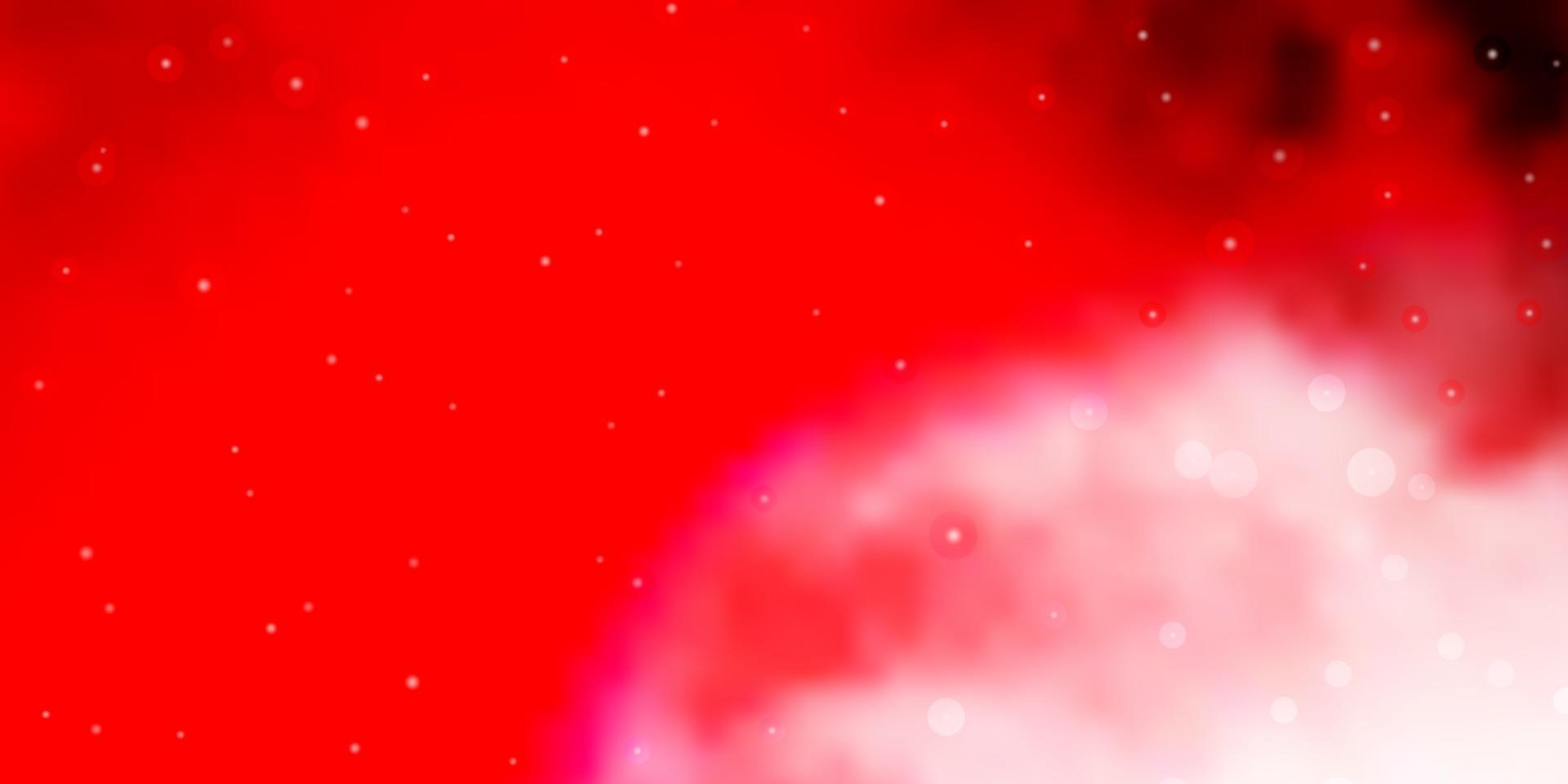 layout vettoriale rosso chiaro con stelle luminose.