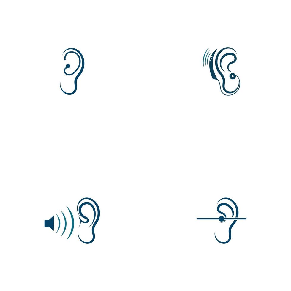 logo dell'orecchio e simboli icone vettoriali per app