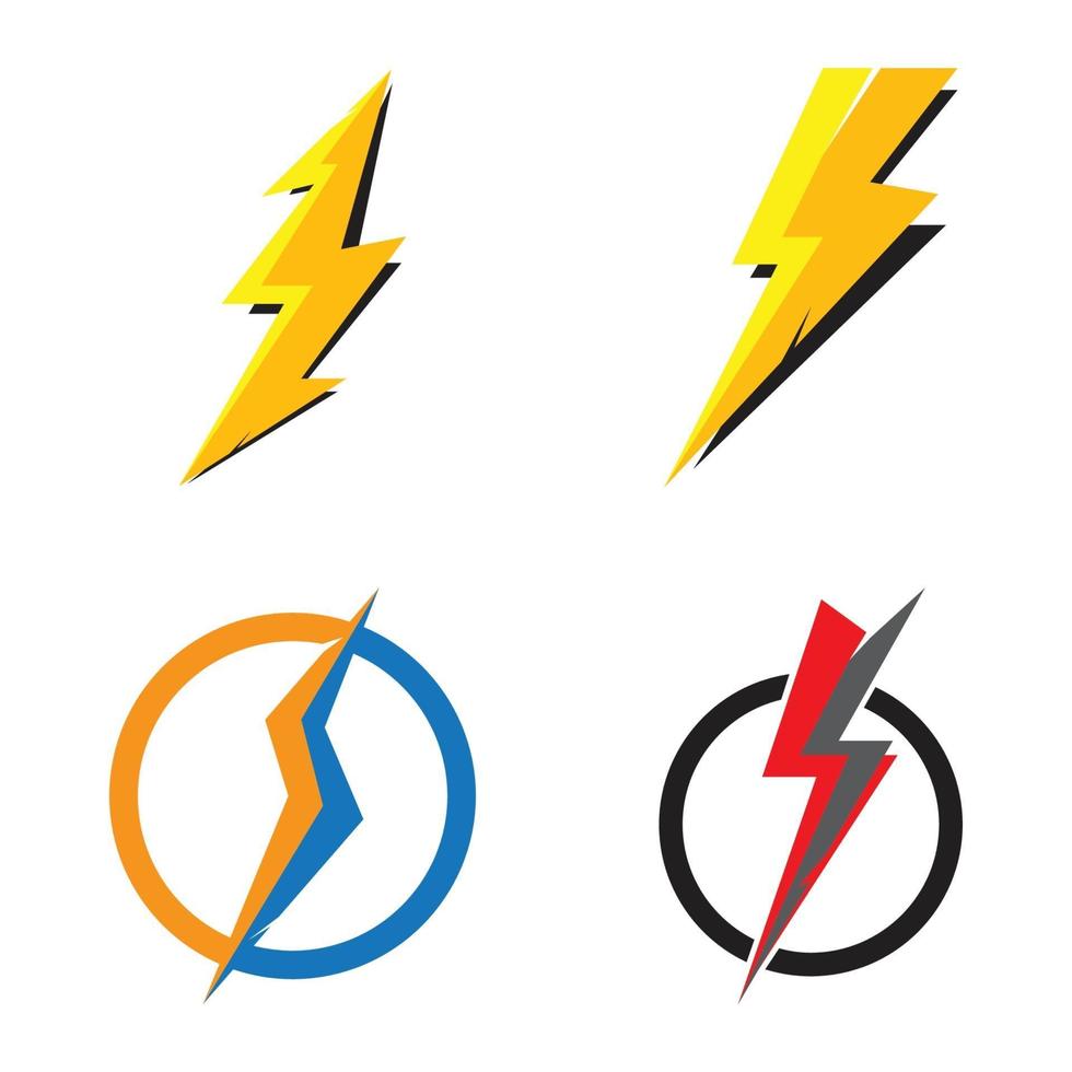modello di progettazione del logo di elettricità fulmine fulmine vettore