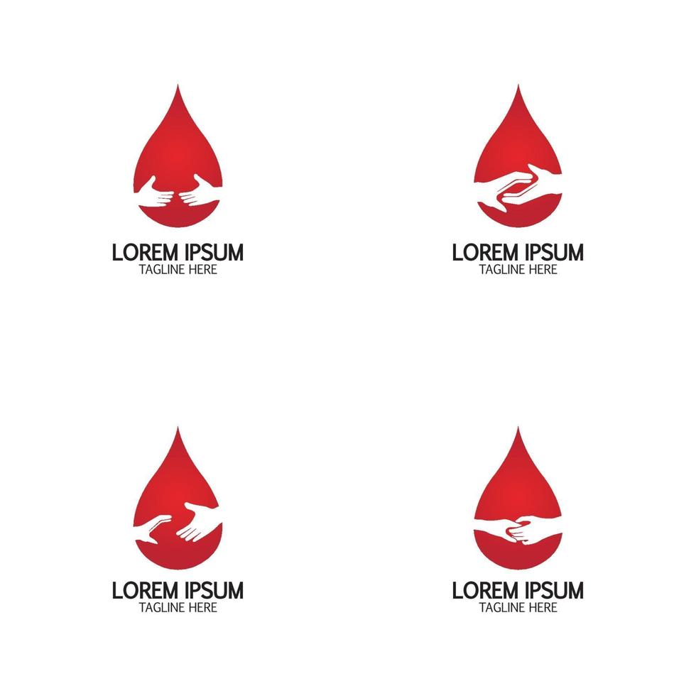 modello di progettazione dell'icona del logo della donazione di sangue vettore