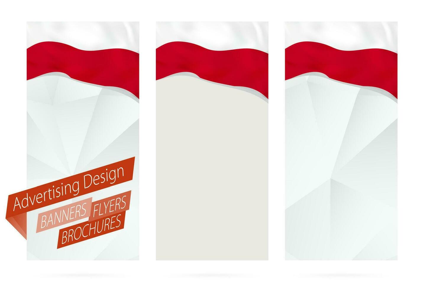 design di striscioni, volantini, opuscoli con bandiera di Polonia. vettore