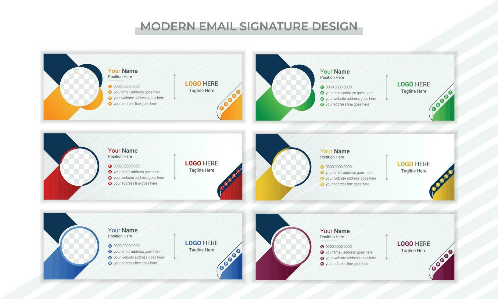 attraente e-mail firma design modello per il tuo professionale attività commerciale vettore