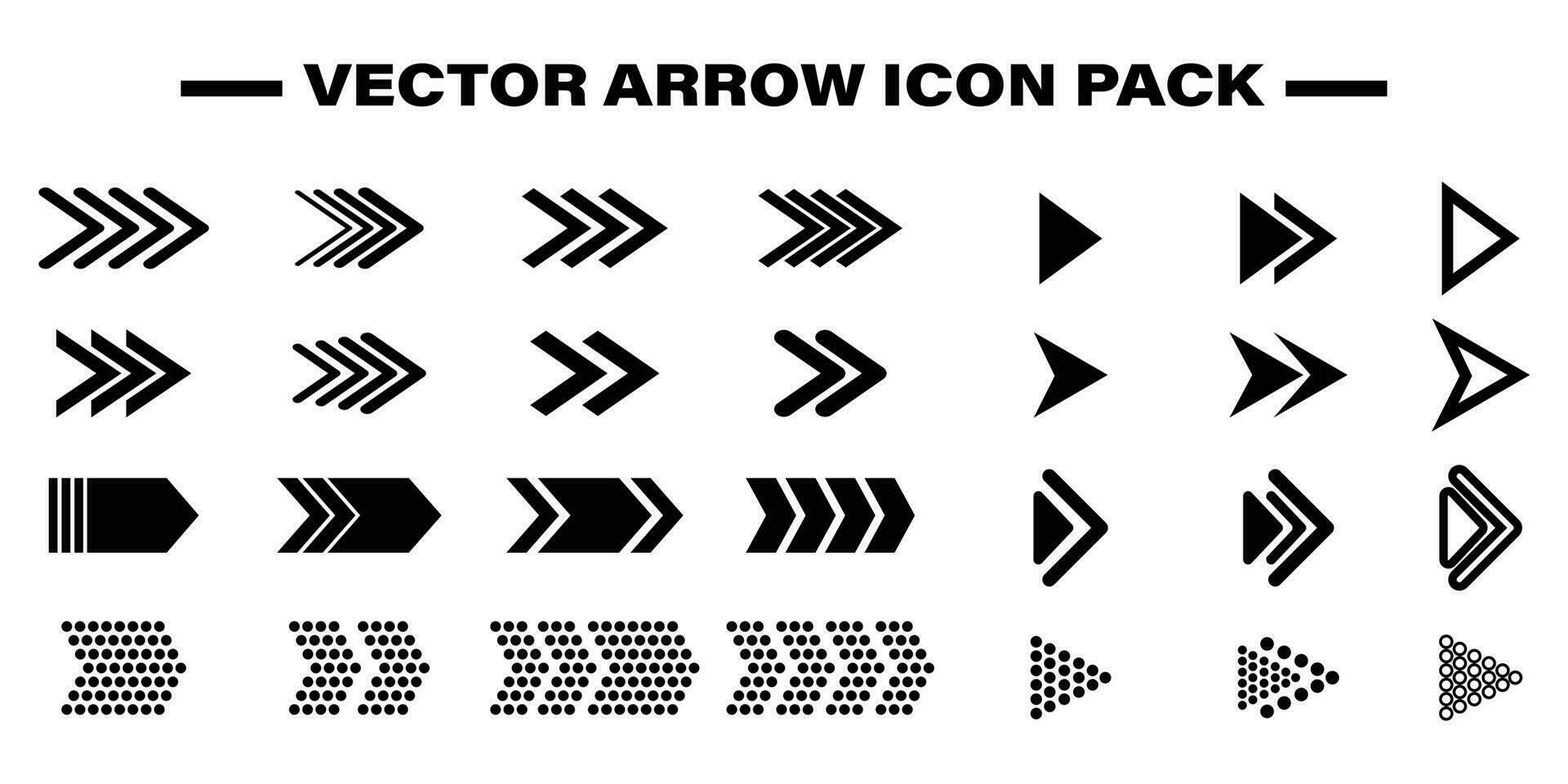 vettore illustrazione di freccia icone impostato