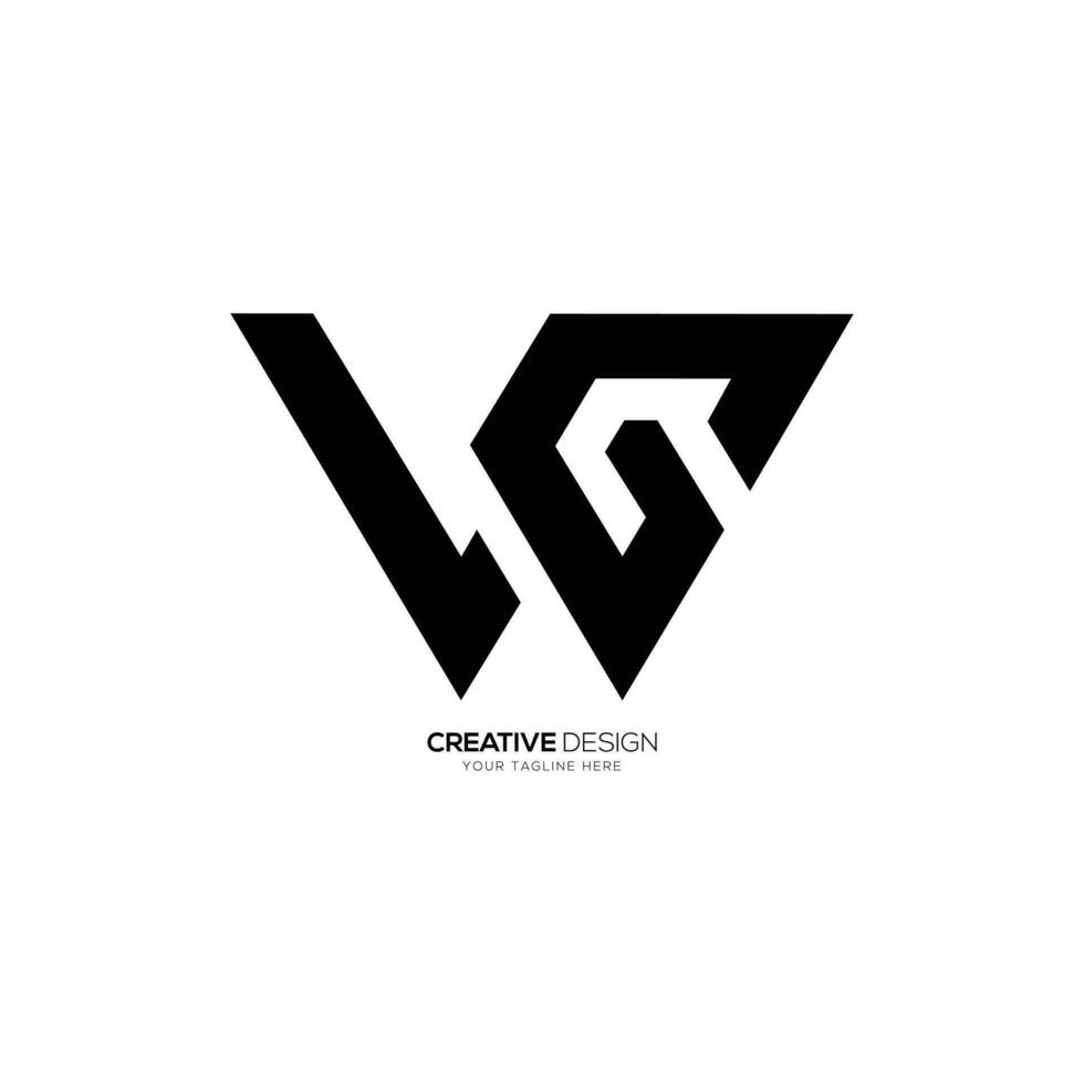 lettera wg iniziale semplice design con unico moderno creativo aziendale attività commerciale monogramma logo vettore
