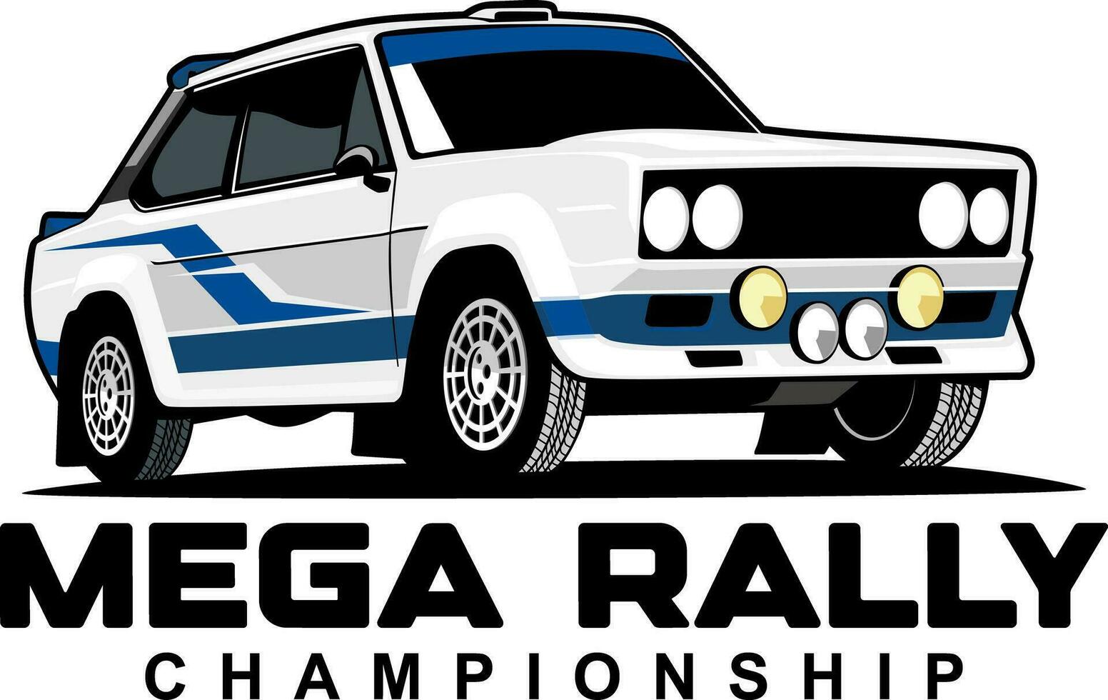 rally macchine logo illustrazione design vettore